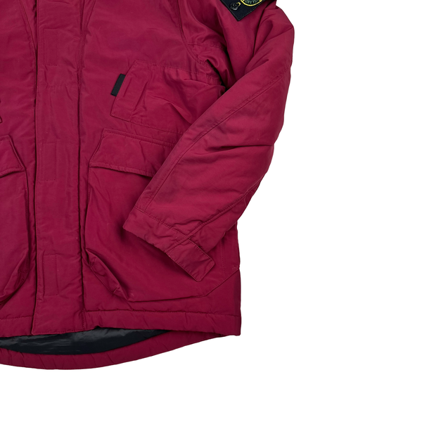 Stone Island 2018 Burgundy Micro Reps Primaloft Lined Jacket - Small