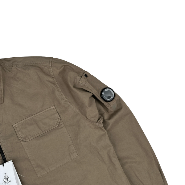 CP Company Brown Cotton Lens Viewer Overshirt - Medium