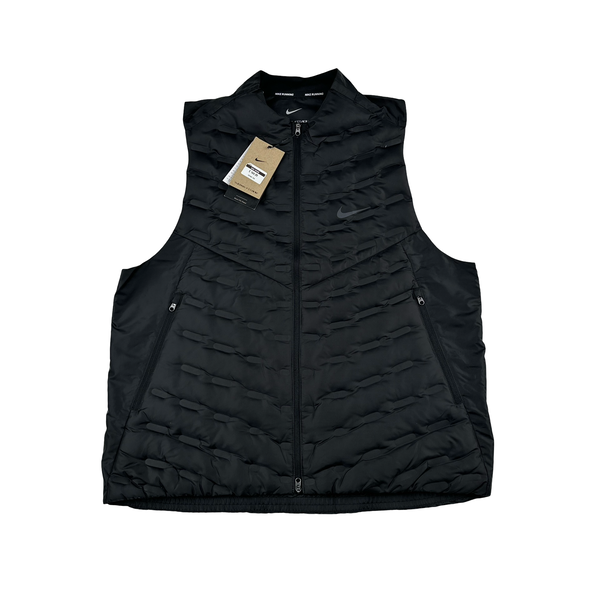 Nike Black Therma Fitted Down Filled Zipped Gilet - Large