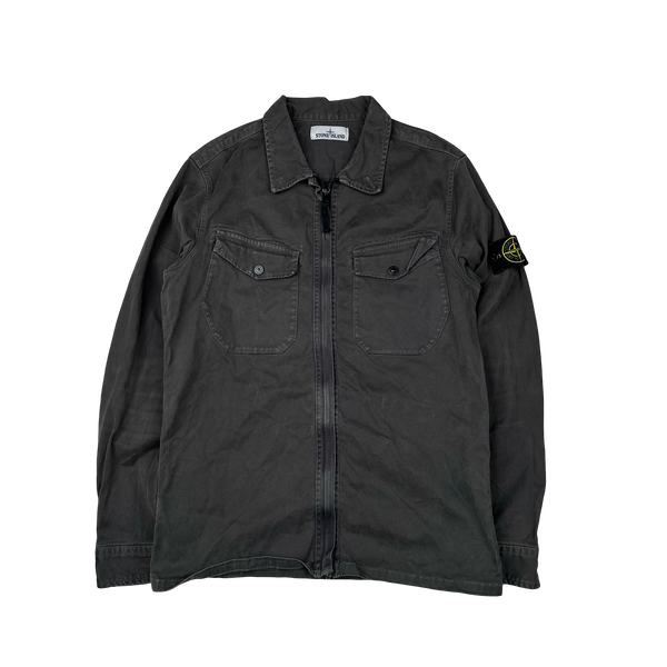 Stone Island 2016 Charcoal Grey Zipped Overshirt - Medium