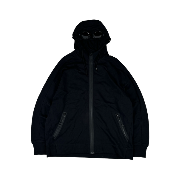 CP Company Black Cotton Goggle Hoodie - 3XL