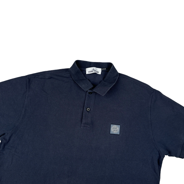 Stone Island 2020 Navy Short Sleeve Polo - XXL