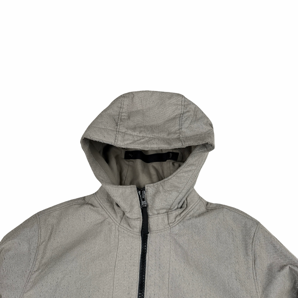 Stone Island 2022 Grey Needle Punched Reflective Balaclava Jacket - Small
