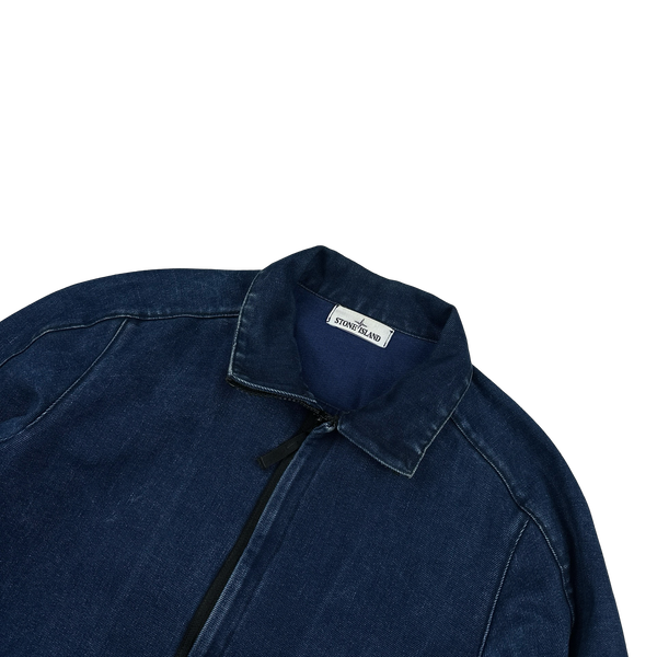 Stone Island 2016 Polypropylene Denim Zipped High Neck Jacket - Medium