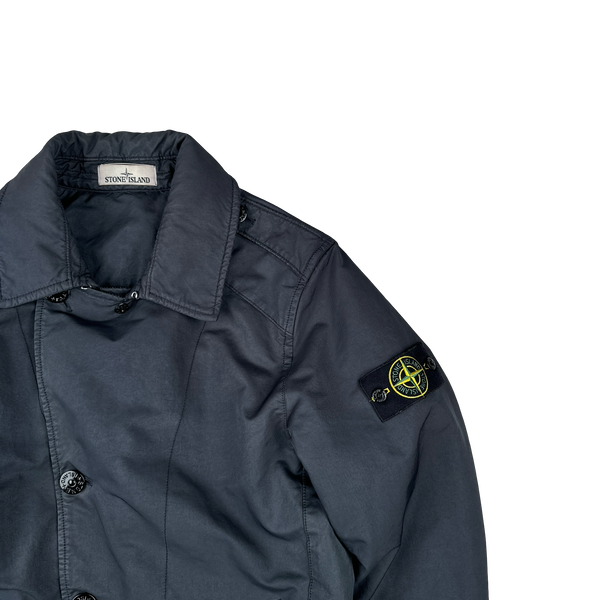 Stone Island 2017 Navy David TC Primaloft Lined Long Jacket - Medium