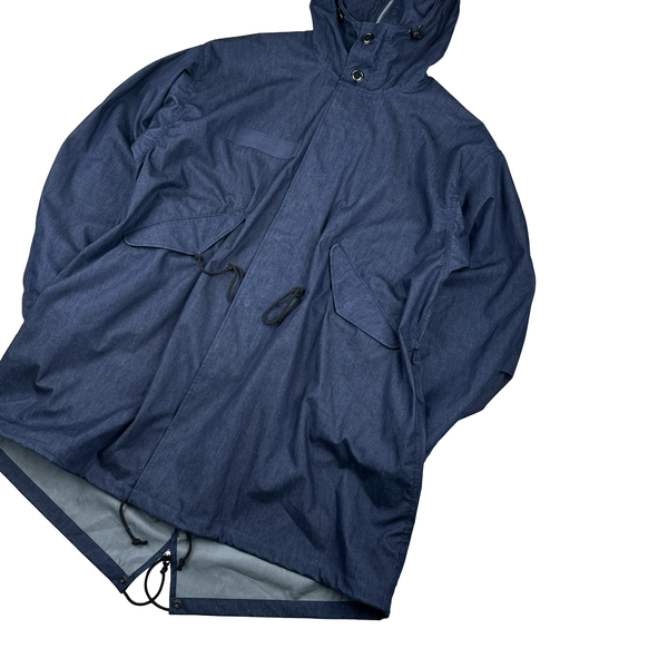 CP Company X Junya Watanabe Navy Explorer Nylon Denim Colour Jacket - Medium