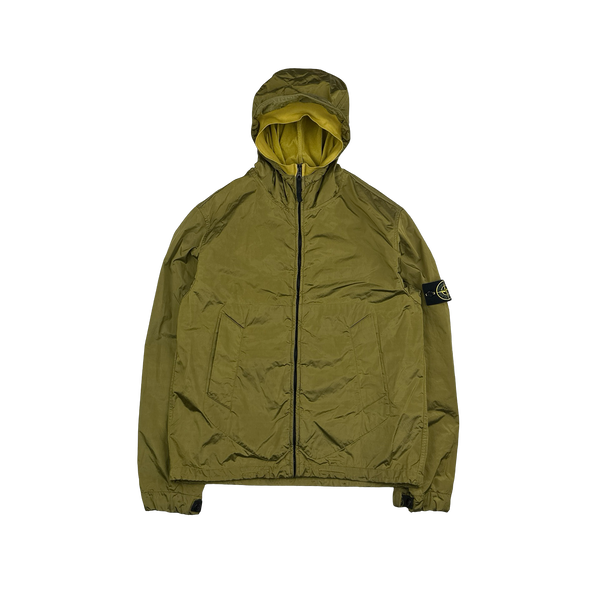 Stone Island 2005 Yellow Velvet Lined Shimmer Jacket - Large