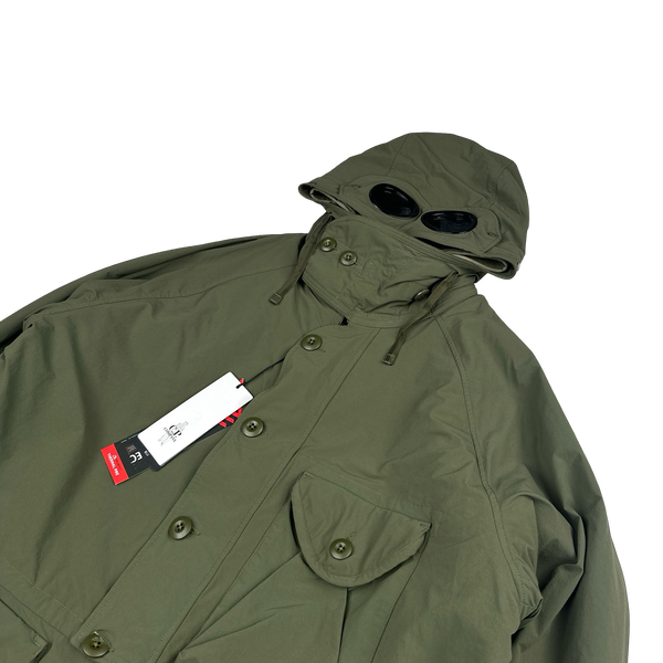 CP Company Khaki Dyshell Polartec Lined Goggle Field Jacket - 3XL