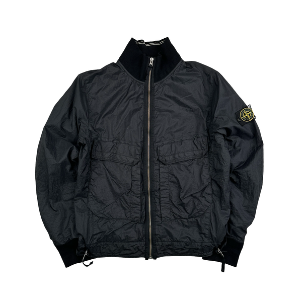 Stone Island Black 2009 Hyperlight Nylon Mesh Badge Jacket - Medium