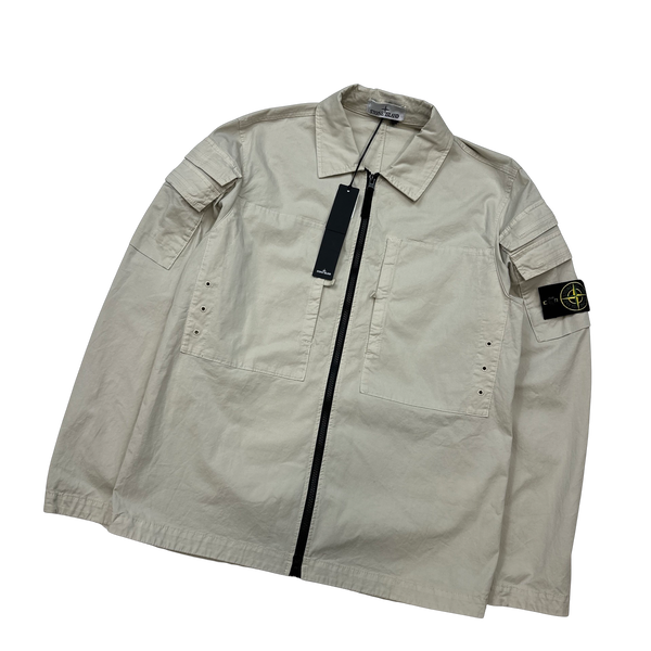 Stone Island 2023 Beige Cotton Overshirt - Medium