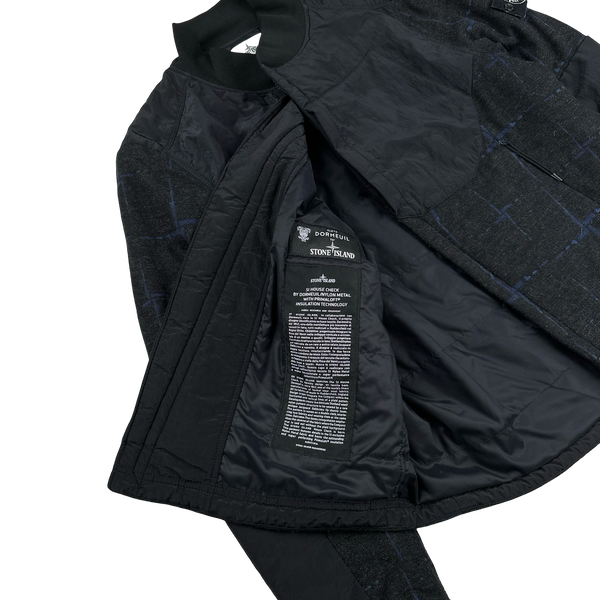 Stone Island 2016 House Check Dormeuil Cloth Nylon Metal Primaloft Bomber Jacket - Large
