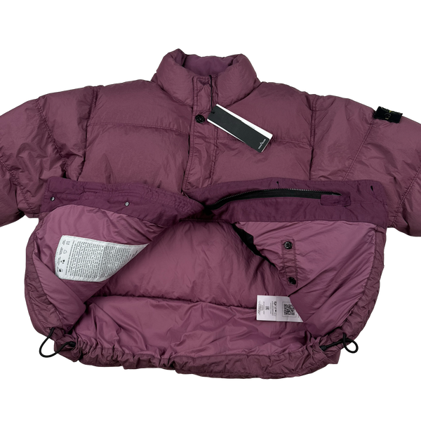Stone Island 2024 Magenta Crinkle R-NY Down Puffer Jacket - Medium