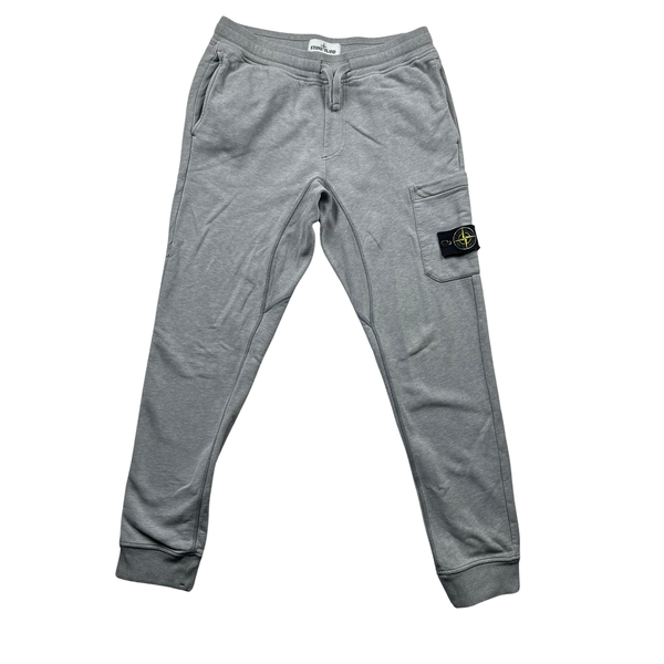 Stone Island Light Grey Cotton Joggers - Medium