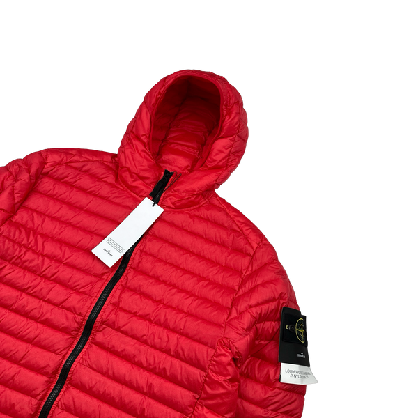 Stone Island 2022 Red Loom Woven R Nylon Down TC Puffer - XL