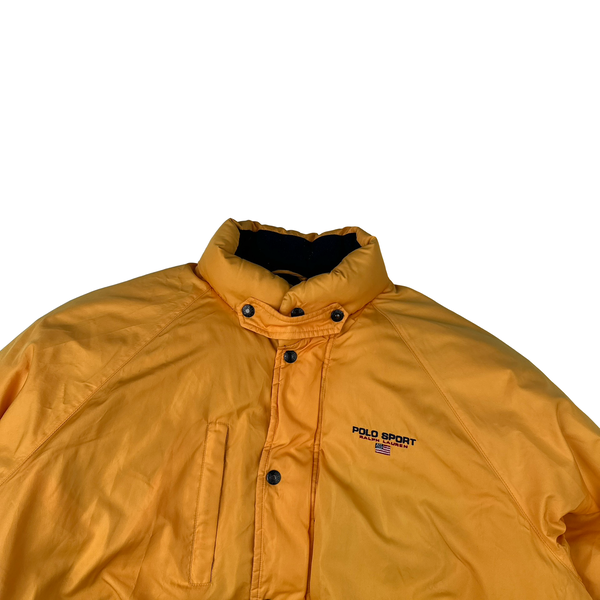 Ralph Lauren Polo Sport Yellow Padded Down Puffer Jacket - Large