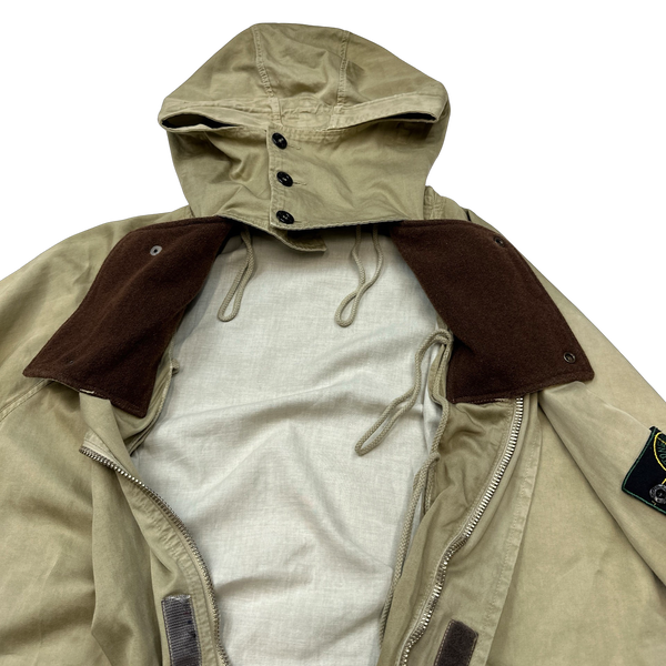 Stone Island Vintage 1994 Tan Raso Gommato Jacket - Large