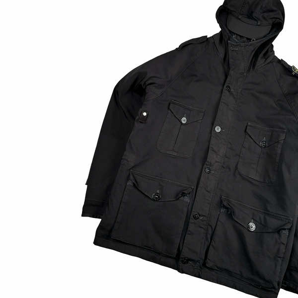 Stone Island 2006 Vintage Dutch Rope Lined Peaked Hood Multi Pocket Jacket - XL