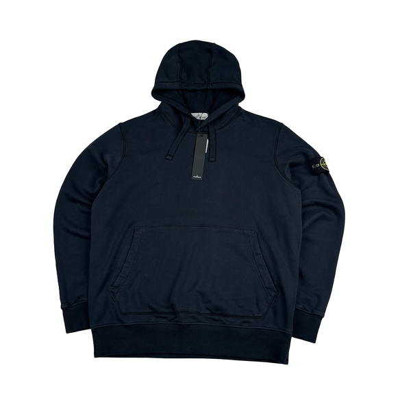 Stone Island 2023 Navy Cotton Pullover Hoodie - XL