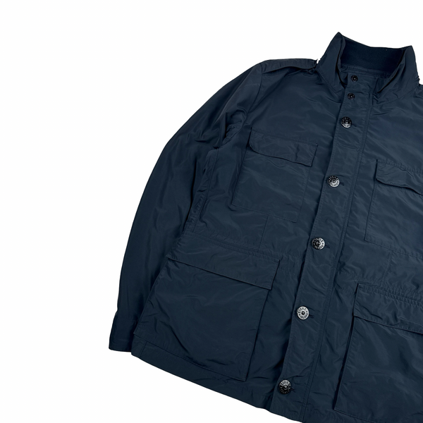 Stone Island 2017 Navy Garment Dyed Micro Reps Field Jacket - XXL