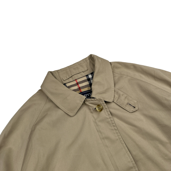 Burberry Nova Check Lined Tan Harrington Jacket - Small