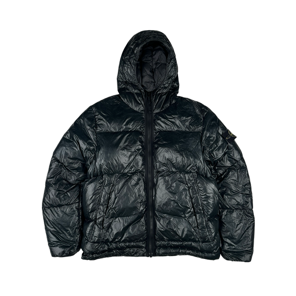 Stone Island 2017 Black Pertex Quantum Y Down Puffer Jacket - Large