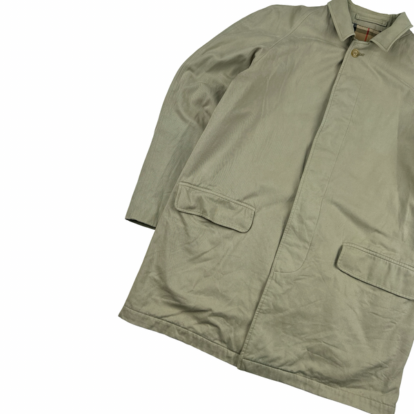 Burberry Nova Check Lined Tan Trench Coat - Medium