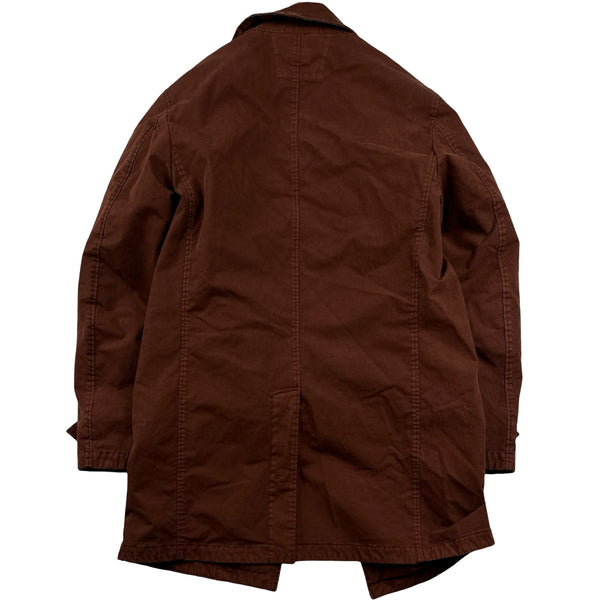 CP Company 50 Fili Brown Double Lined Trench Coat - Large