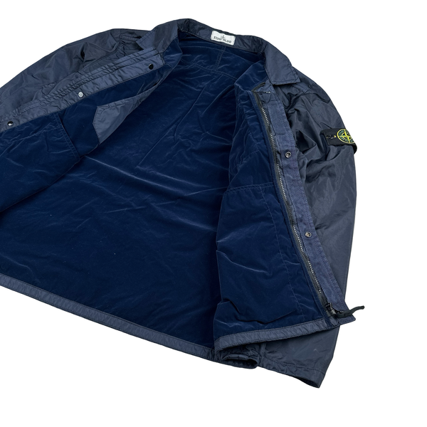 Stone Island 2015 Navy Lamy Flock Thick Nylon Jacket - XXL