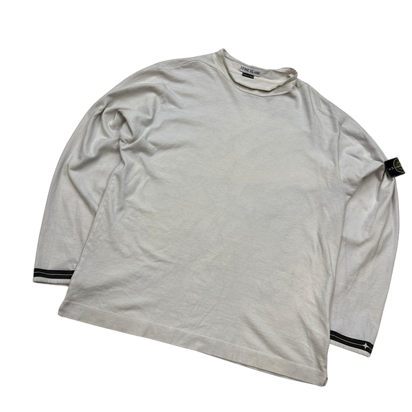 Stone Island Vintage 1998 White Pullover Jumper - Large