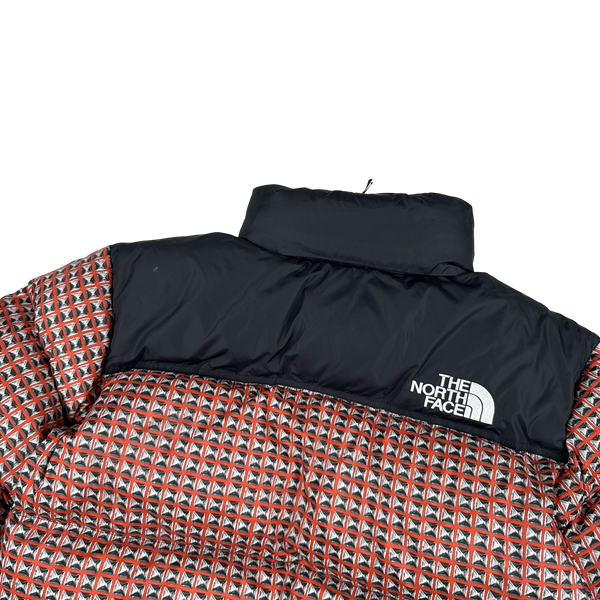 North Face X Supreme 2021 Red Studded Nupste 700 Down Fill Jacket - Medium