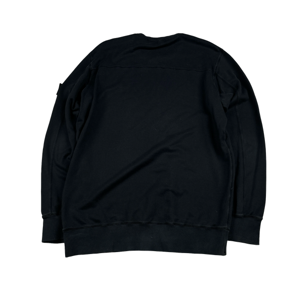Stone Island 2017 Black Cotton Pullover Crewneck Jumper - XXL