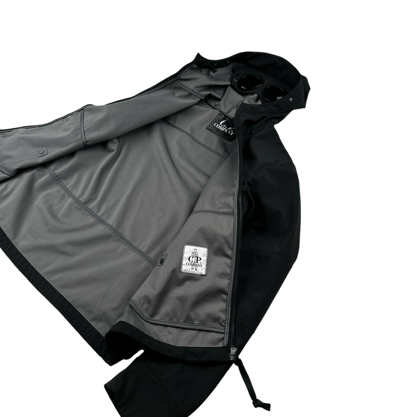 CP Company Black Lightweight Goggle Soft Shell Jacket - XL
