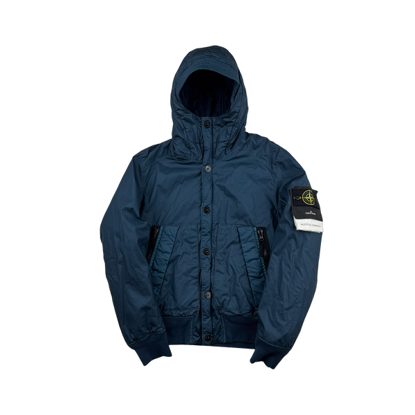 Stone Island 2014 Blue Mussola Gommata Padded Jacket - Small