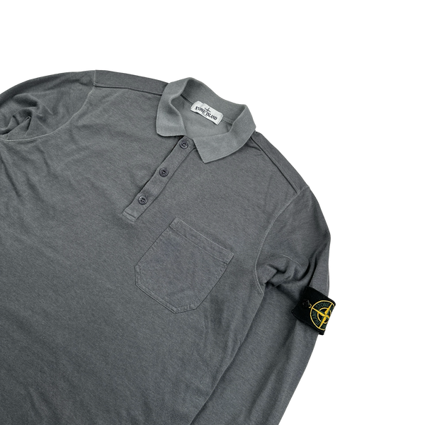 Stone Island 2013 Grey Longsleeved Polo Shirt - Large