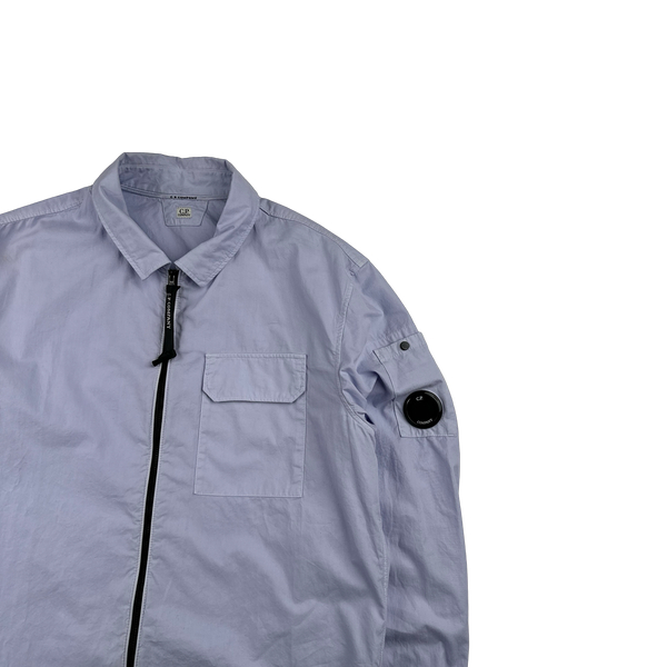 CP Company Lilac Cotton Lens Viewer Overshirt - Large