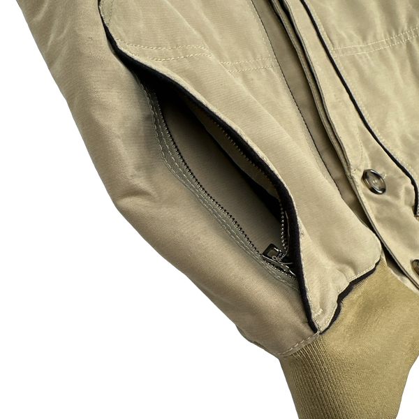 Prada Tan Multi-Pocket Shearling Club Jacket - Large