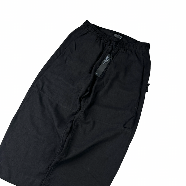 Stone Island Shadow Project Black Linen Trousers - Medium