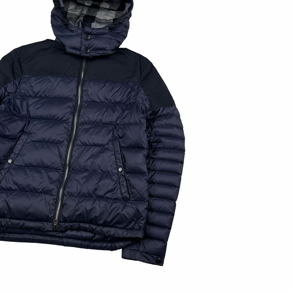 Burberry Navy Down Filled Hooded Puffer Jacket - Medium