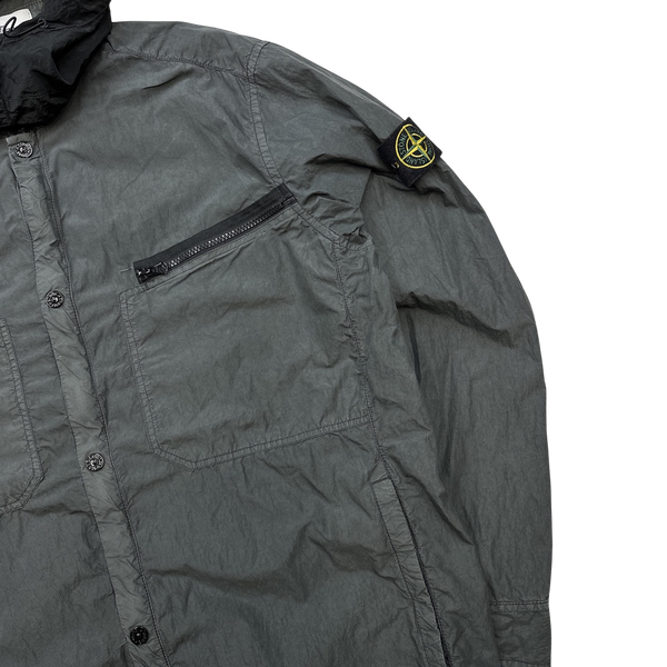 Stone Island 2015 Grey Nylon Metal Hooded Overshirt - XXL
