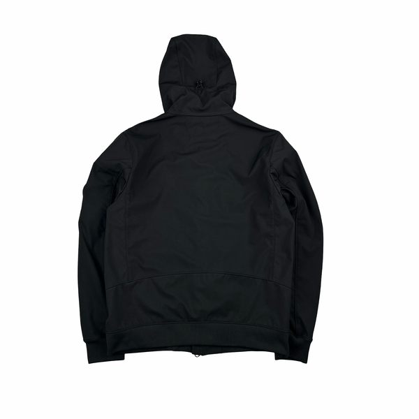 CP Company Black Soft Shell Lens View Jacket - Large