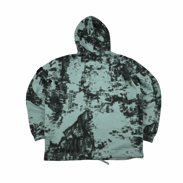 Stone Island 2024 Blue Organic Camouflage Pullover Hoodie - XL