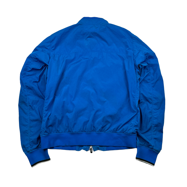CP Company Blue Chrome Lens Viewer Nylon Bomber Jacket - Large