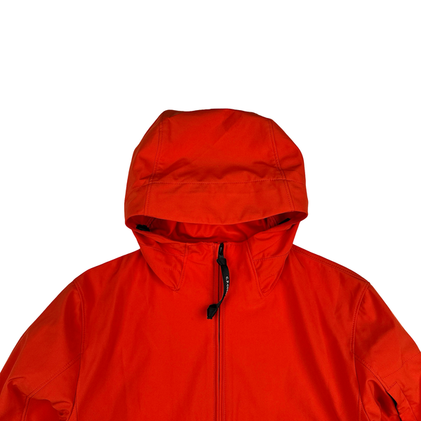 CP Company Red Soft Shell Hooded Zipped Jacket - Small