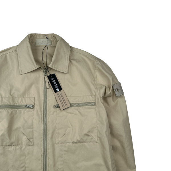 Stone Island 2024 Tan O-Ventile Ghost Piece Overshirt - Small