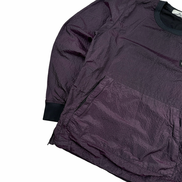 Stone Island 2017 Purple 3D Effect Nylon Metal Pullover Jumper - Small