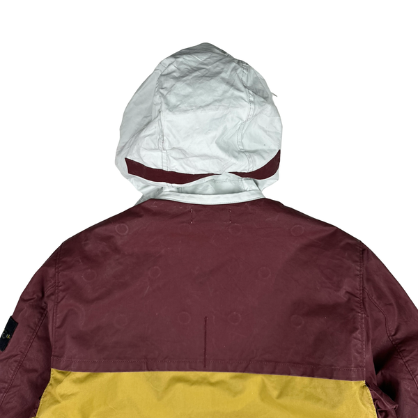 Stone Island 2019 Tela Placcata Resin Coated Bicolore Hooded Jacket - Medium