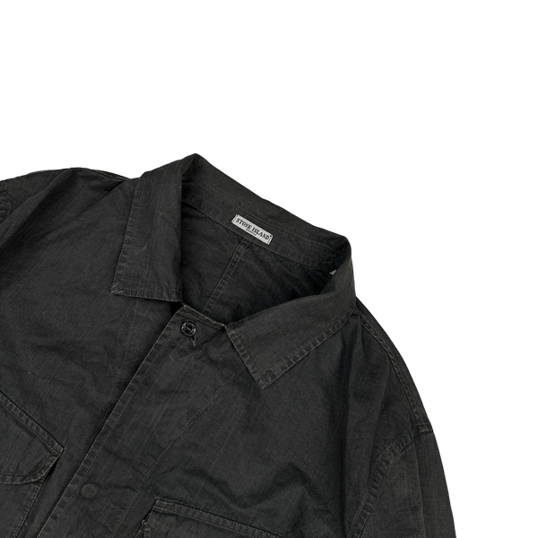 Stone Island 2006 Laminated Cotton Overshirt - XXL