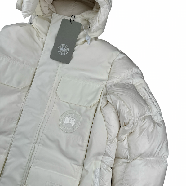Canada Goose White Snow Paradigm Expedition Down Filled Parka - Small