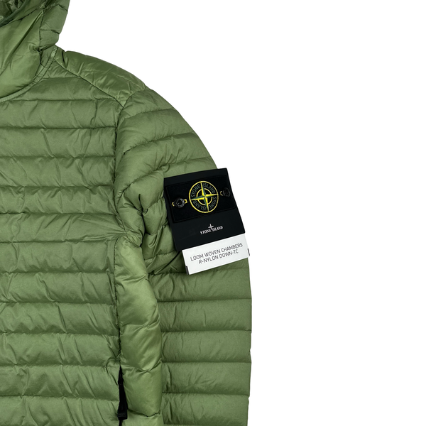 Stone Island 2023 Green Loom Woven Down Puffer Jacket - Medium