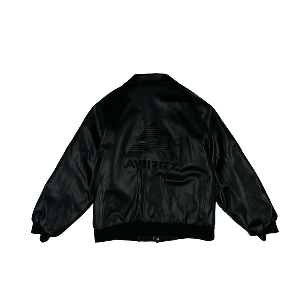 Avirex Black Spell Out Bomber Jacket - XL